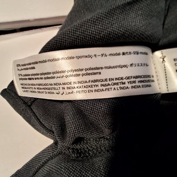 Porten & Ash Mens Modal Blend Short Sleeve Button-Up Shirt Size Small Gray - Picture 10 of 12